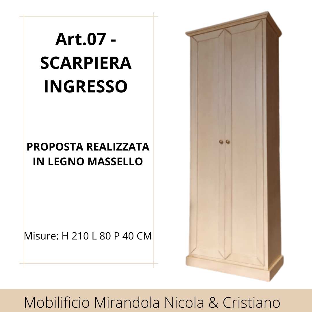 Art. 07 - Scarpiera ingresso in legno - Mobilificio Mirandola