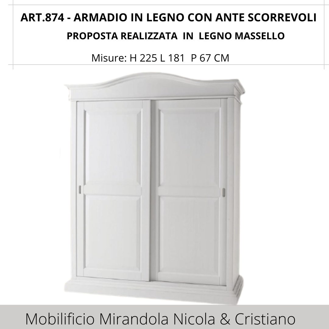 ART. 4501 - ARMADIO BIANCO 3 ANTE SCORREVOLI - Mobilificio Mirandola