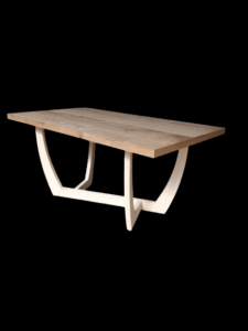 tavolo moderno L 160 con piano rovere, tavolo piao rovere massello, tavolo moderno in legno rovere, tavolo legno massello moderno design